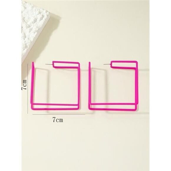 Wake the Wild 3D Square Women's Earrings - Picture 6 of 8